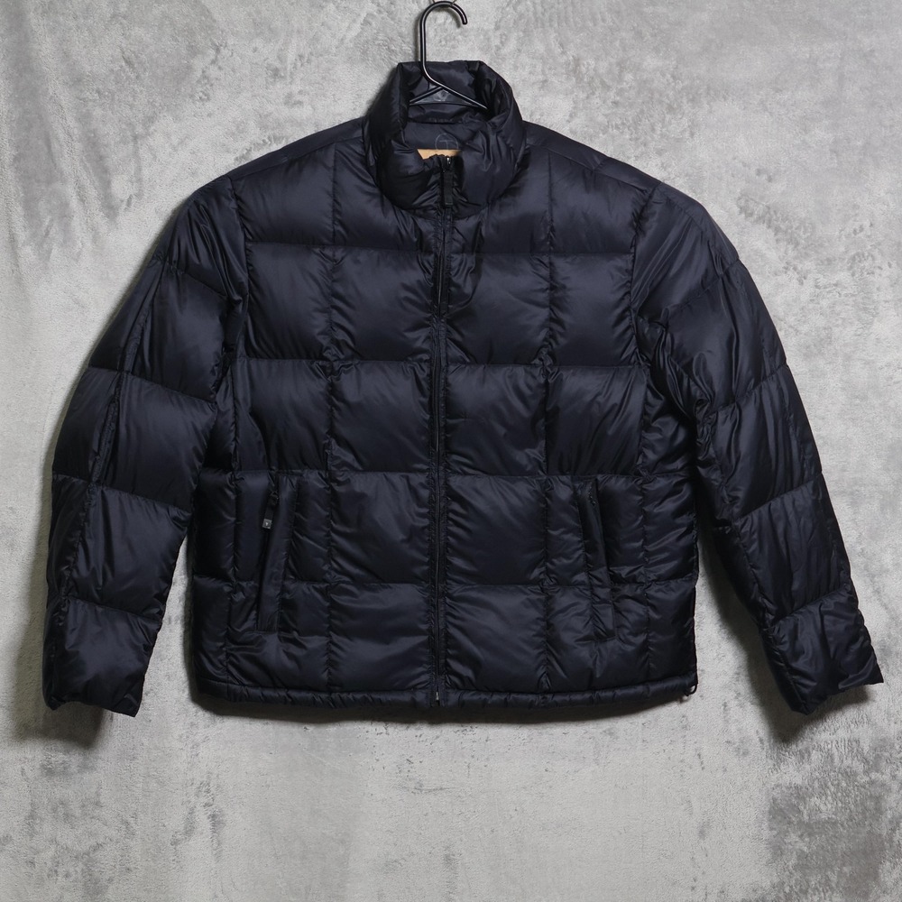 Tumi Tech Puffer Jacket Mens XXL Black Goose Down Quilted Full Zip Winter Casual